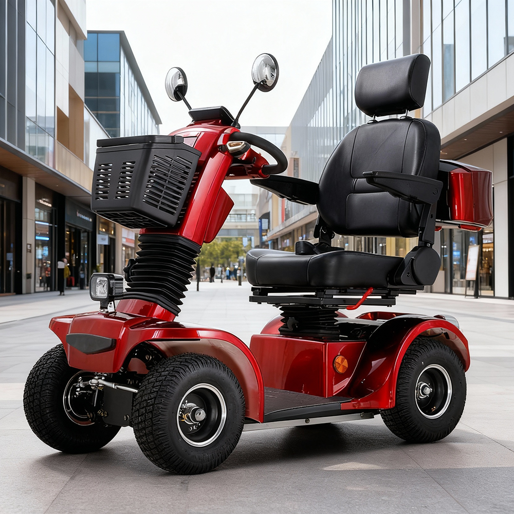 Eeeza Deluxe Mobility Scooter – 500W 48V Comfort Cruiser with Suspension Seat & Optional Canopy