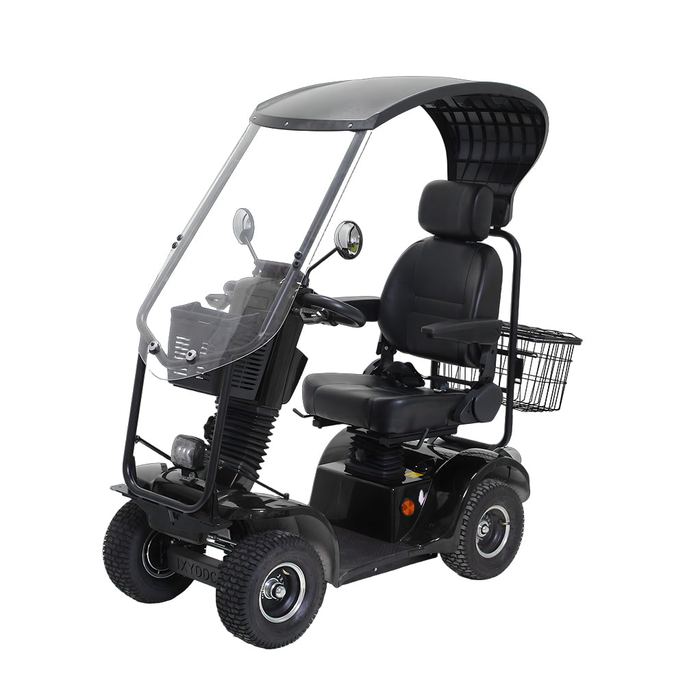 Eeeza Deluxe Mobility Scooter – 500W 48V Comfort Cruiser with Suspension Seat & Optional Canopy
