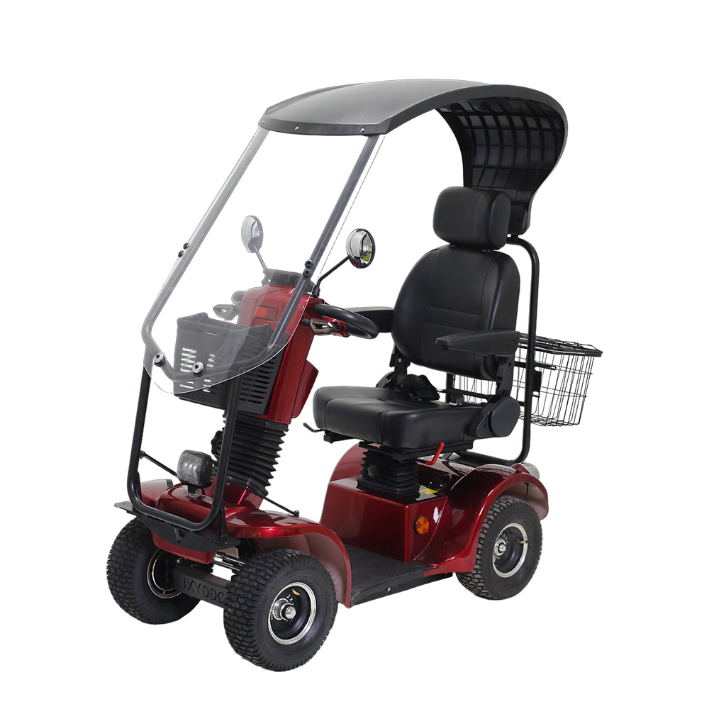 Eeeza Deluxe Mobility Scooter – 500W 48V Comfort Cruiser with Suspension Seat & Optional Canopy