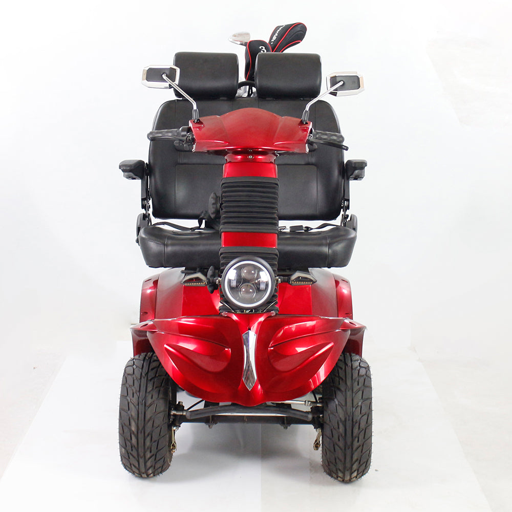 Eeeza 800W 60V 20Ah Double Seat Electric Mobility Scooter - Red