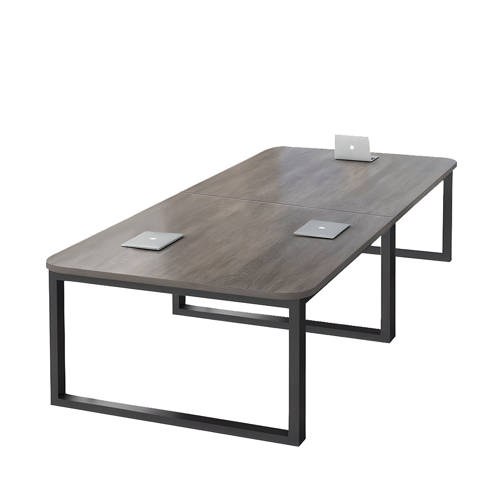 Eeeza Metal Frame Rounded-Corner Desk