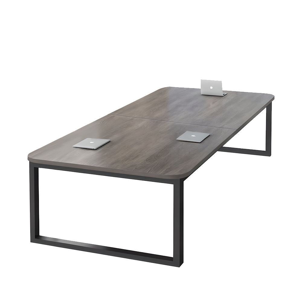 Eeeza Metal Frame Rounded-Corner Desk