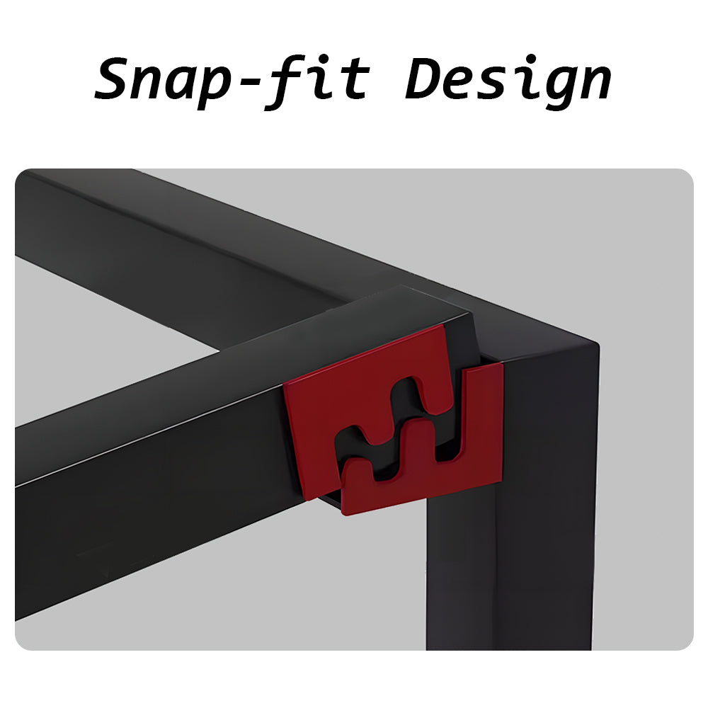Eeeza Metal Frame Rounded-Corner Desk