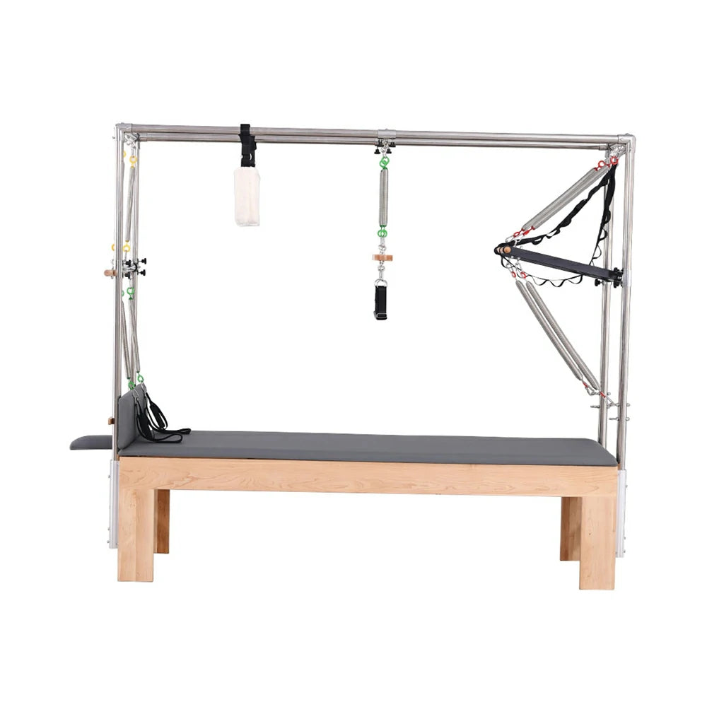 Eeeza Maple Wood Frame Pilates Cadillac Full Trapeze Table
