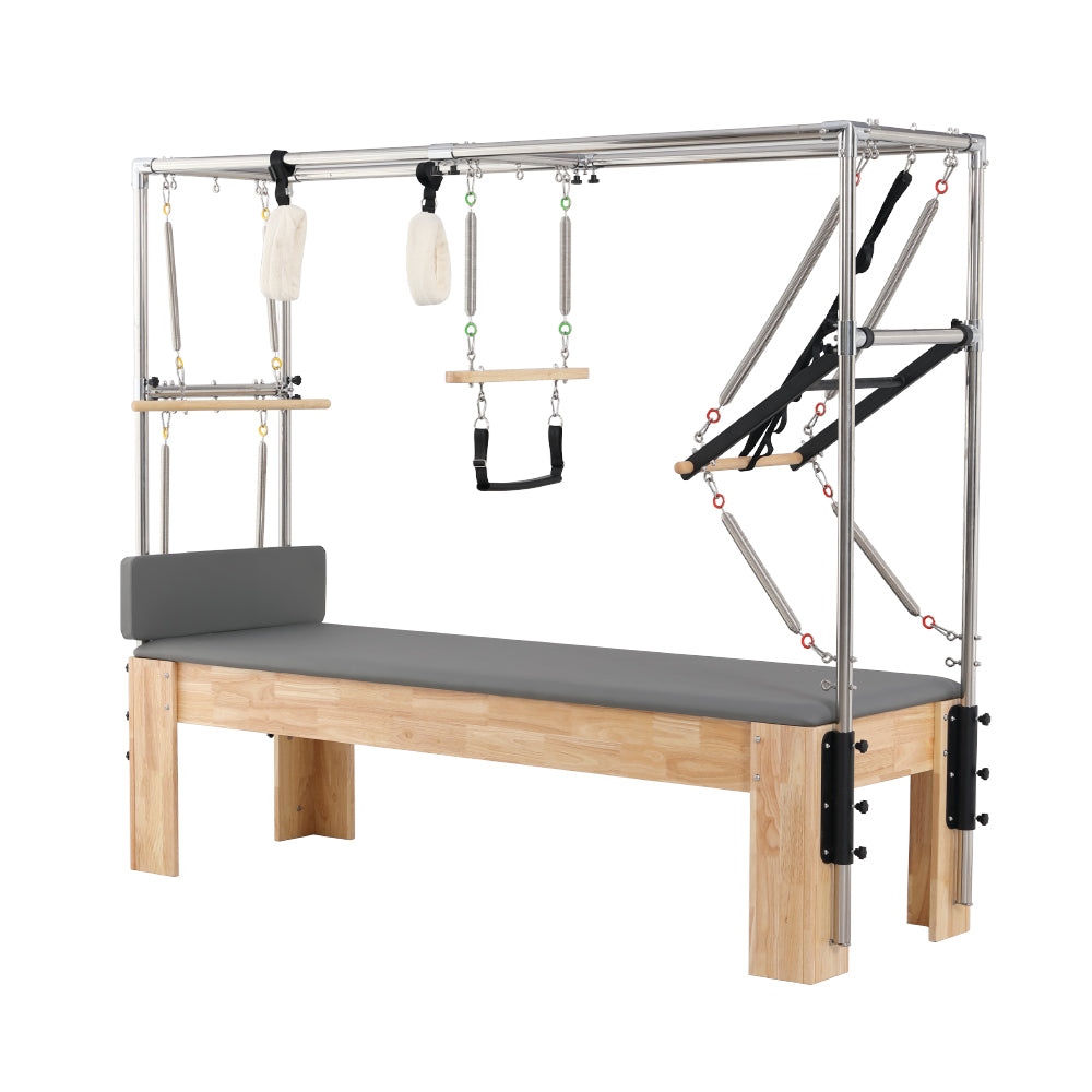 Eeeza Oak Wood Frame Pilates Cadillac Full Trapeze Table