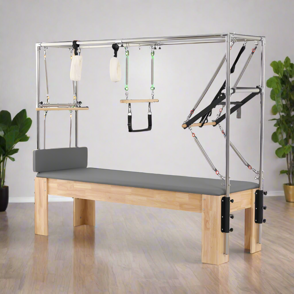 Eeeza Rubberwood Frame Pilates Cadillac Full Trapeze Table
