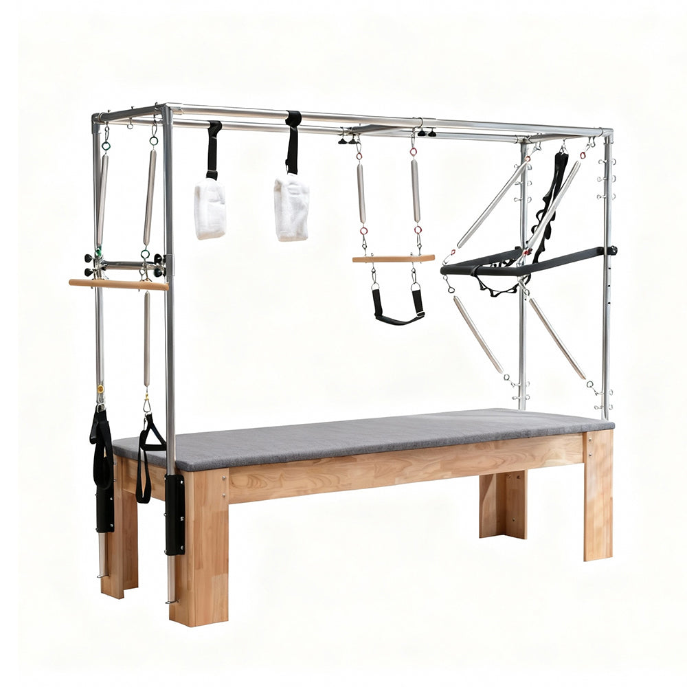Eeeza Rubberwood Frame Pilates Cadillac Full Trapeze Table