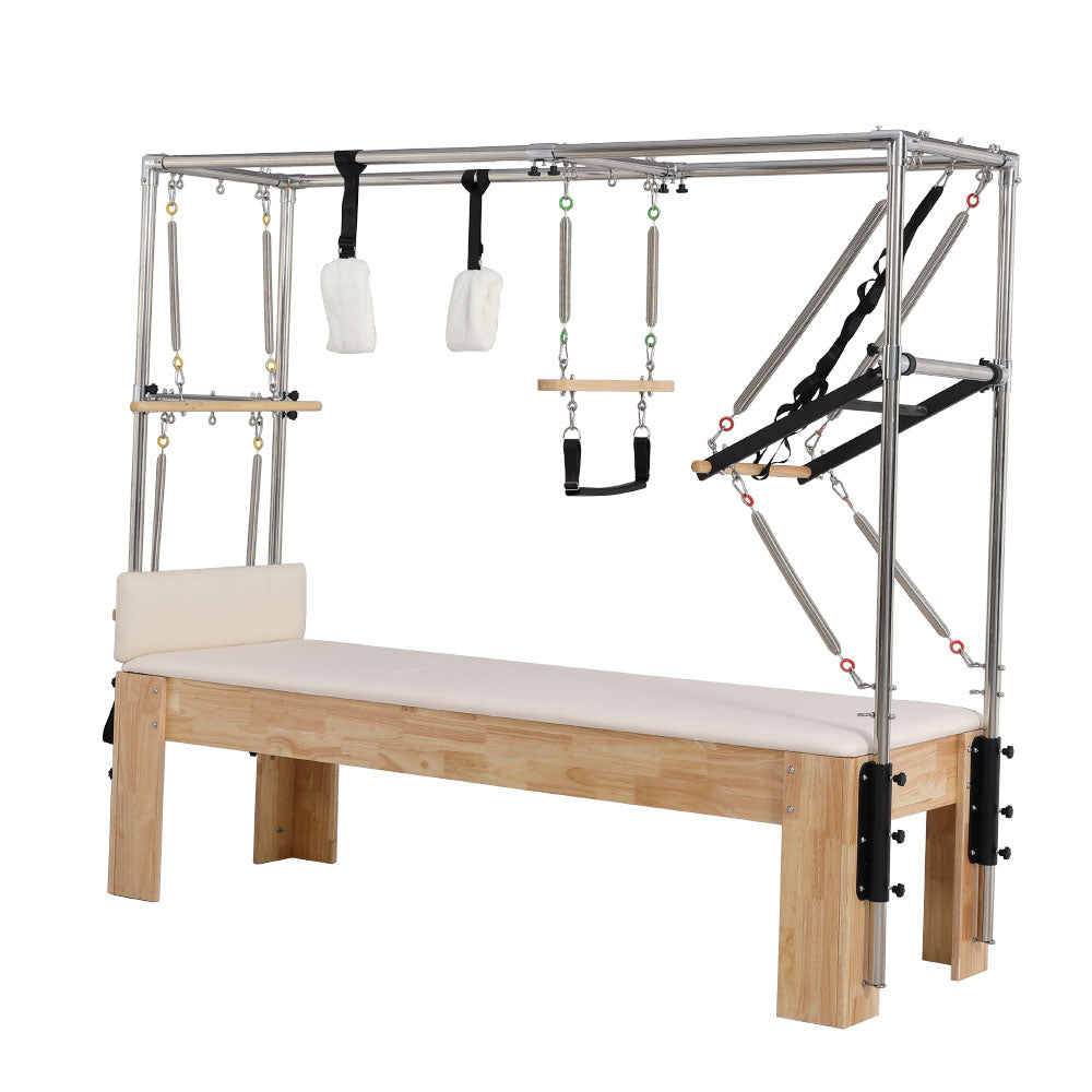 Eeeza Oak Wood Frame Pilates Cadillac Full Trapeze Table