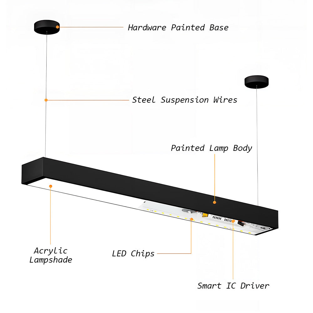 Eeeza 48W/72W/80W Indoor Suspension LED Office Light
