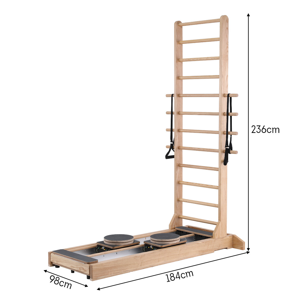 Eeeza Maple Wood Frame Pilates Ladder Reformer