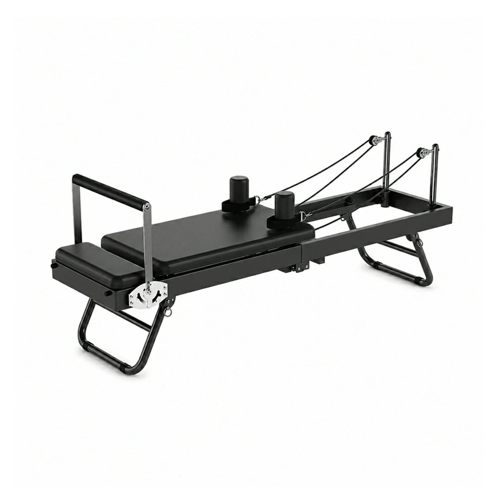 Eeeza Foldable Pilates Reformer, Silent Resistance with Adjustable Steel Frame
