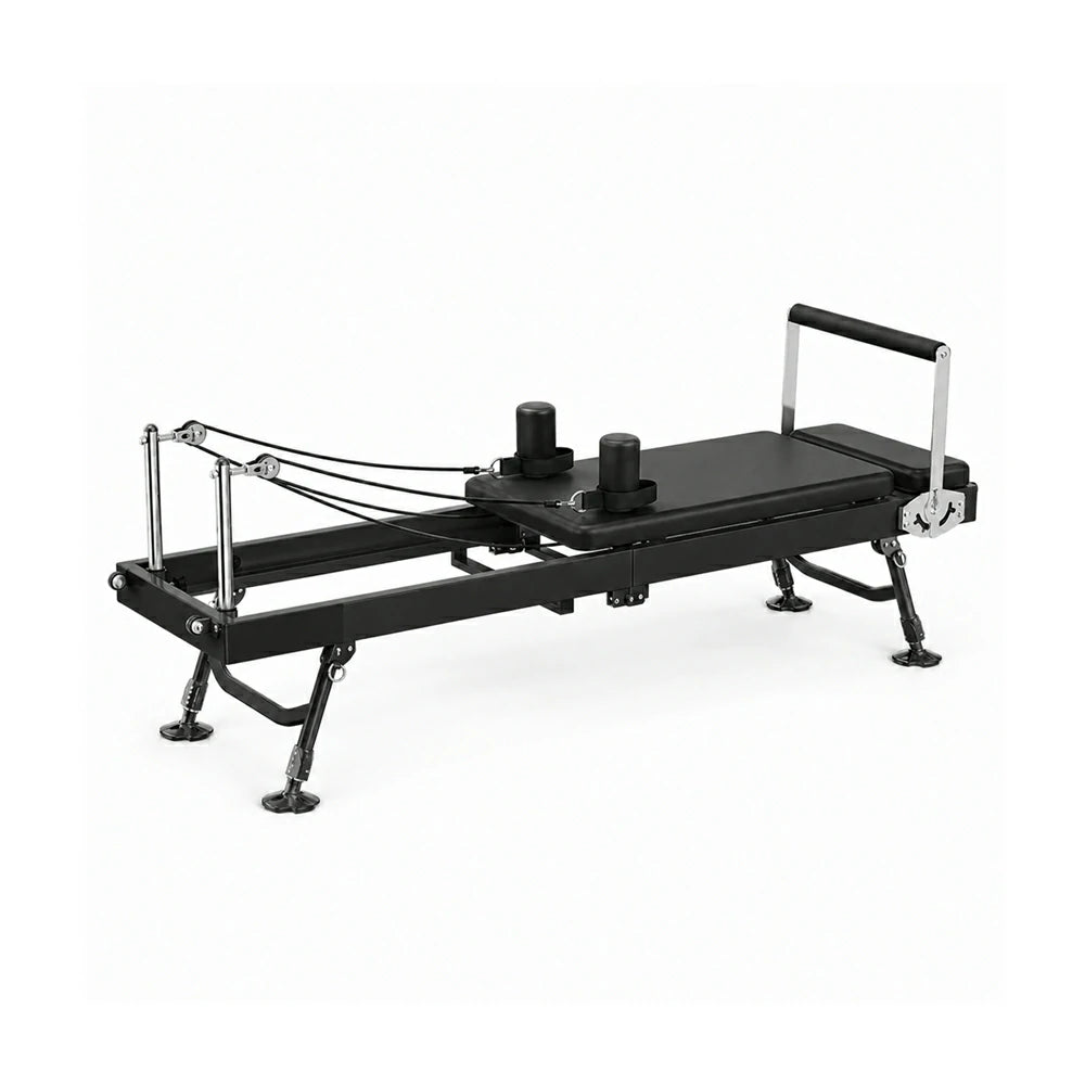 Eeeza Foldable Pilates Reformer, Silent Resistance with Adjustable Steel Frame