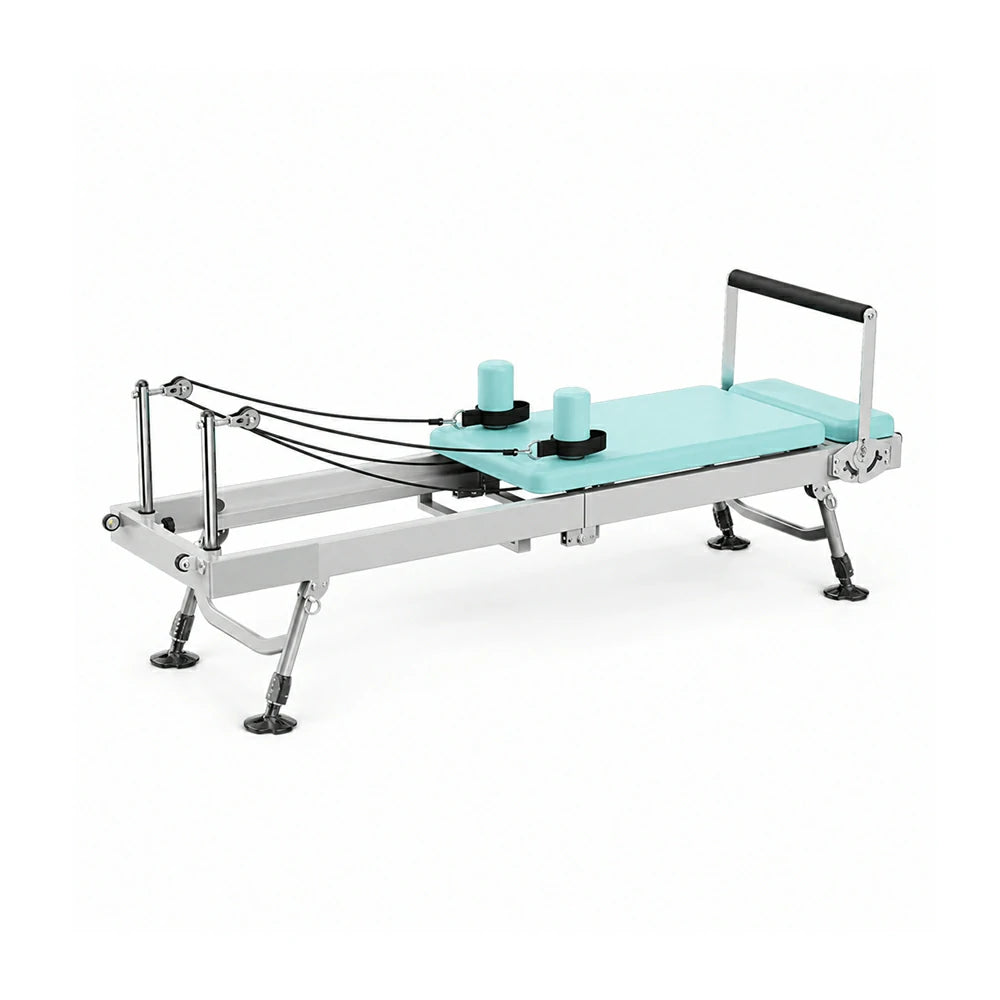 Eeeza Foldable Pilates Reformer, Silent Resistance with Adjustable Steel Frame