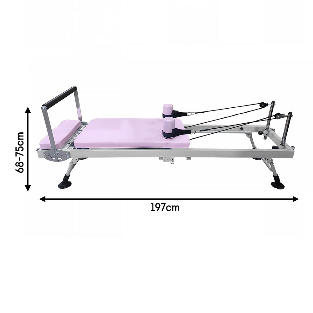 Eeeza Foldable Pilates Reformer, Silent Resistance with Adjustable Steel Frame