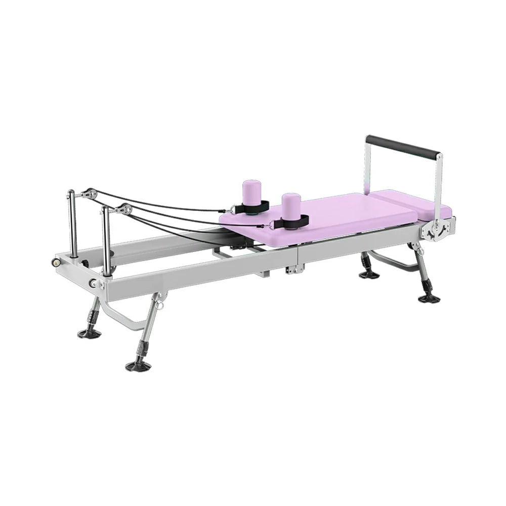 Eeeza Foldable Pilates Reformer, Silent Resistance with Adjustable Steel Frame