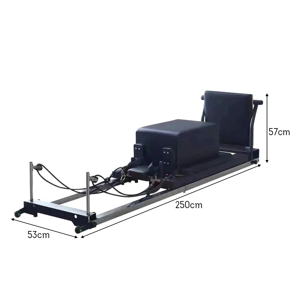 Eeeza Foldable Pilates Reformer with Steel Frame & Resistance System – Home Fitness Essential