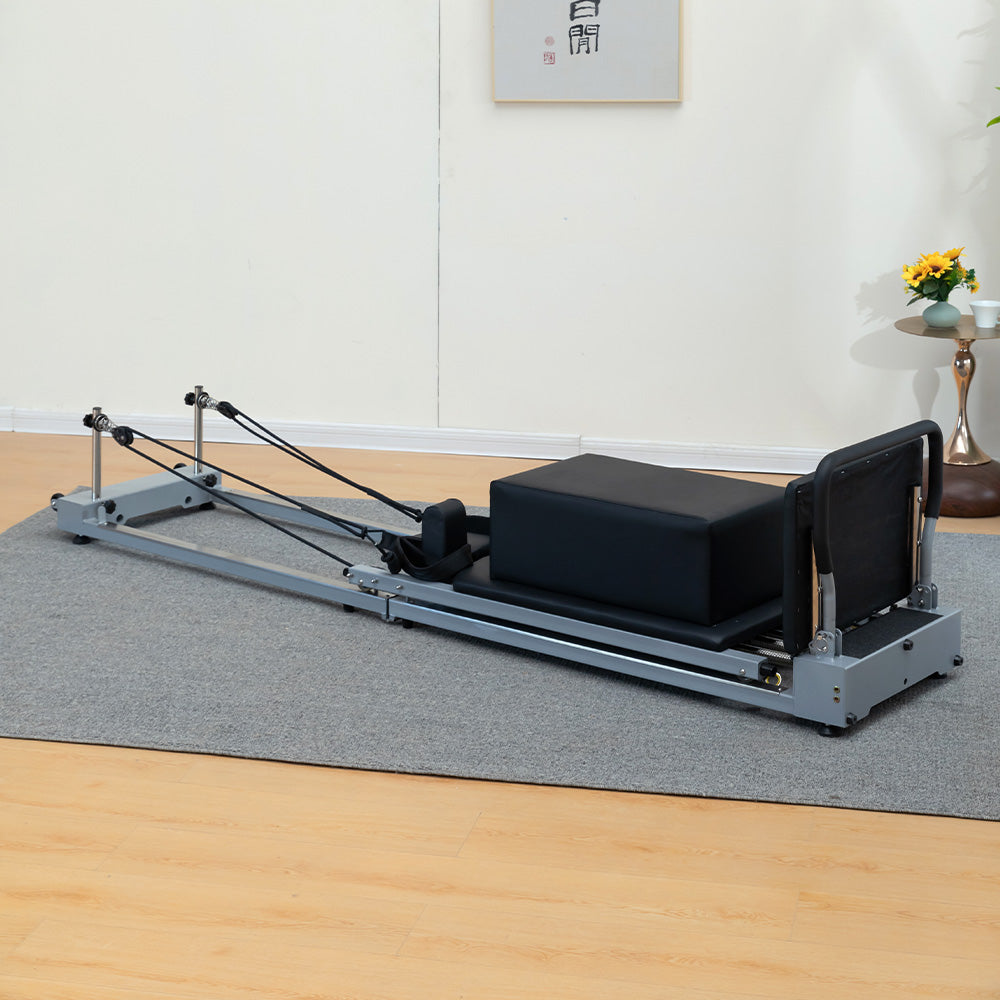 Eeeza Foldable Pilates Reformer with Steel Frame & Resistance System – Home Fitness Essential