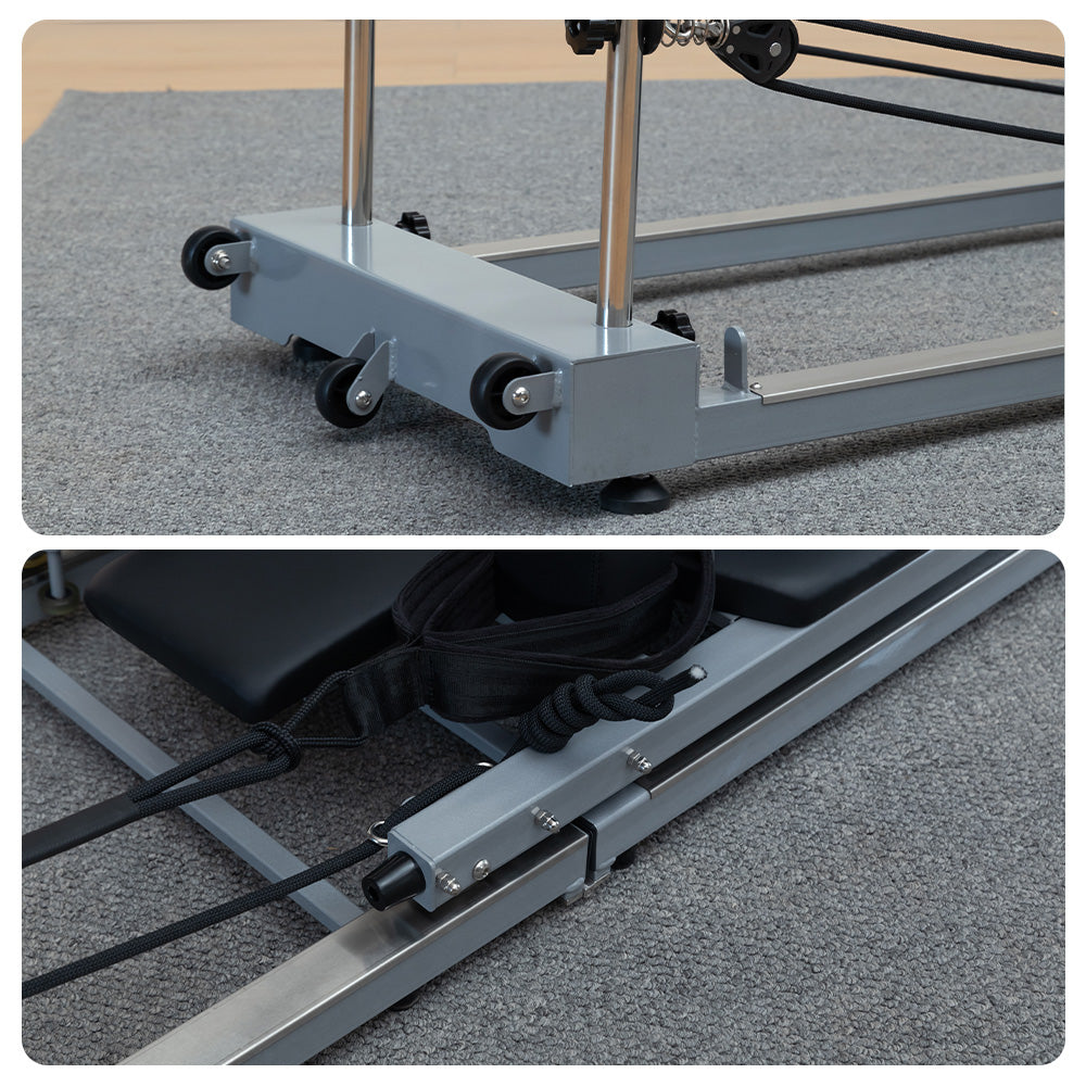 Eeeza Foldable Pilates Reformer with Steel Frame & Resistance System – Home Fitness Essential