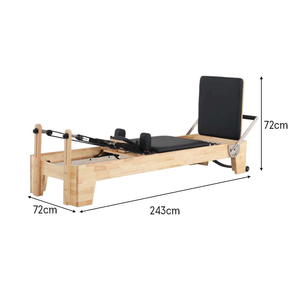 Eeeza Oak Wood Frame Pilates Reformer