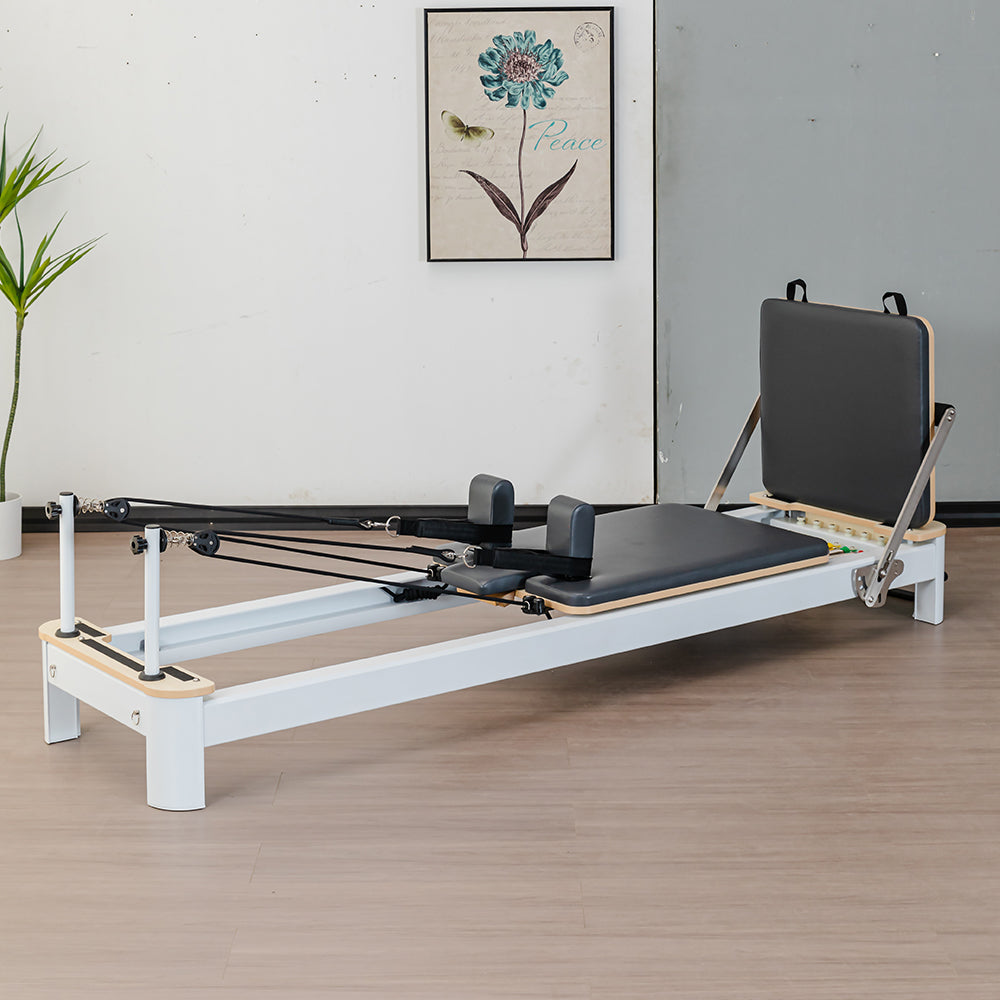 Eeeza Aluminum Pilates Reformer – Lightweight Frame with 6-Spring Resistance & Ergonomic Box Set