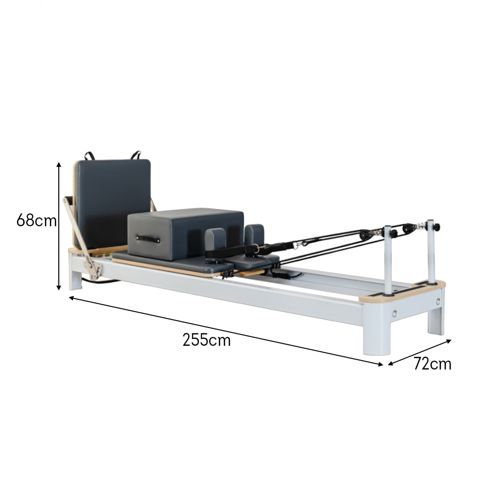 Eeeza Aluminum Pilates Reformer – Lightweight Frame with 6-Spring Resistance & Ergonomic Box Set