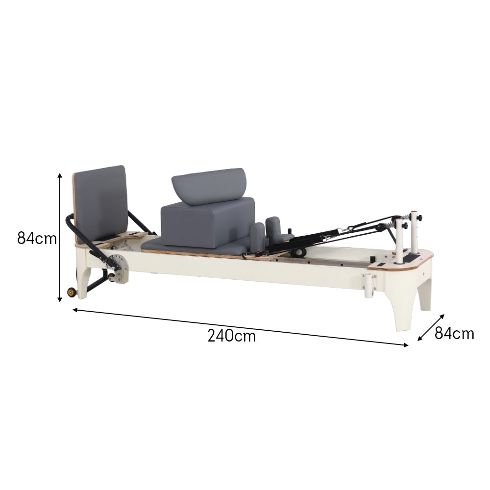 Eeeza Oak Wood Frame Pilates Reformer