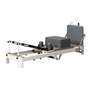 Eeeza Foldable Aluminum Reformer Pilates Bed with 6-Spring Resistance & PU Leather Cushion