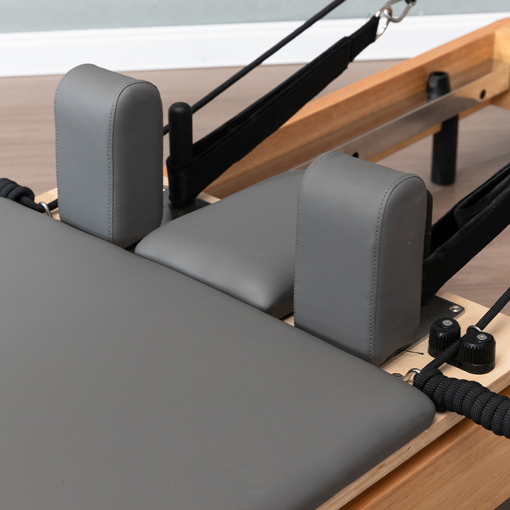 Eeeza Foldable Wooden Pilates Reformer – Solid Oak Frame with 6-Spring Resistance