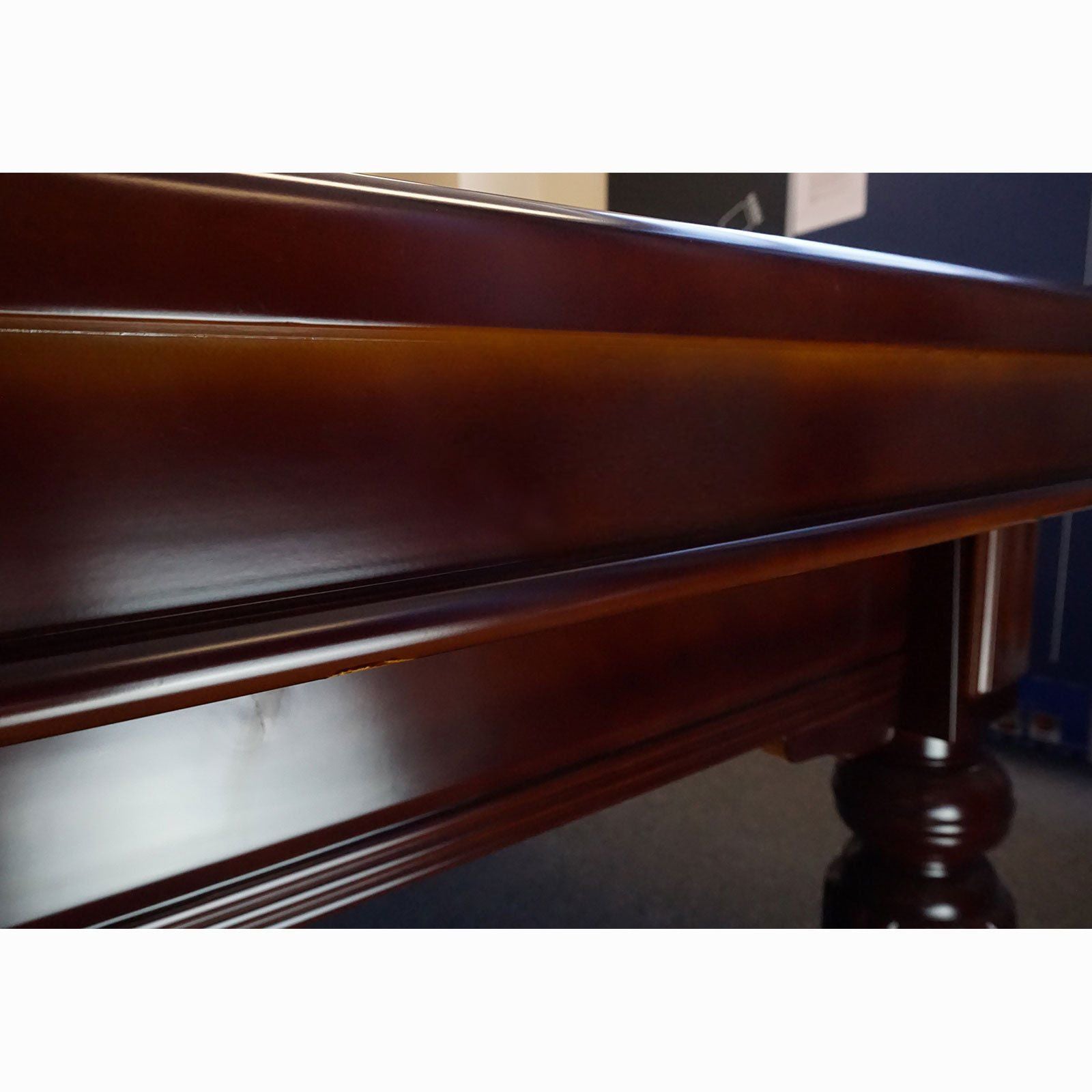 Eeeza 9FT Slate Billiard Pool Table with Full Accessories – Deep Mahogany Frame