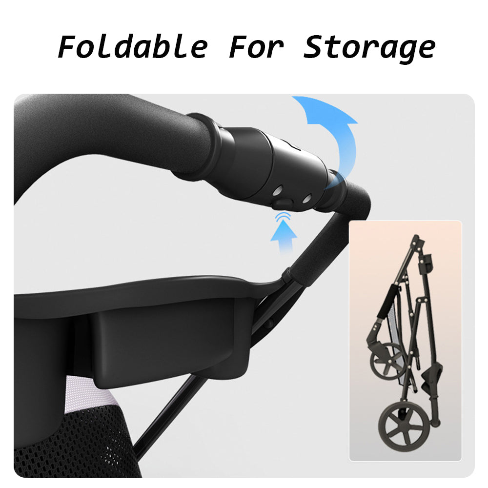 Eeeza Foldable And Detachable Wrought Iron Frame Pet Stroller