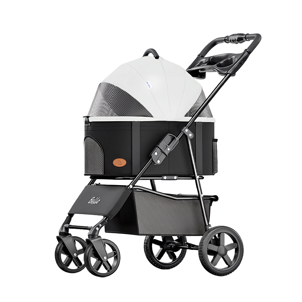 Eeeza Foldable And Detachable Wrought Iron Frame Pet Stroller