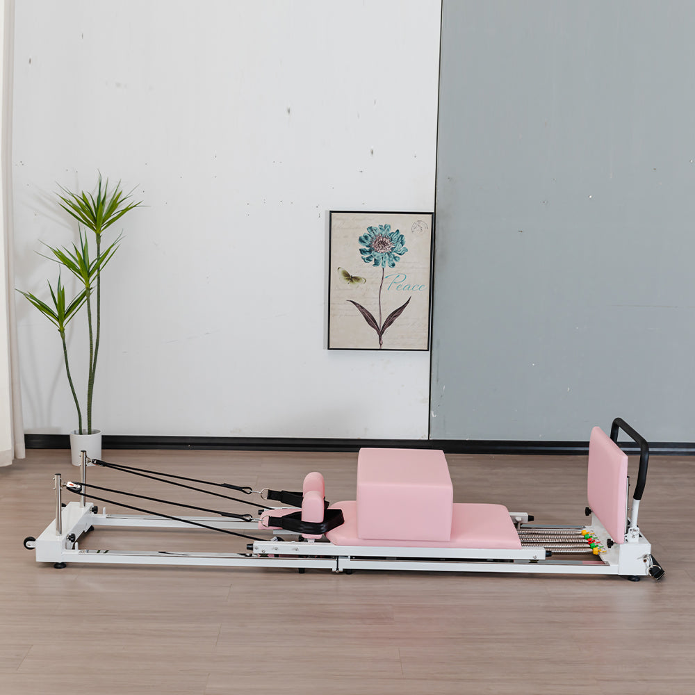 Eeeza Foldable Pilates Reformer with Steel Frame & Resistance System – Home Fitness Essential