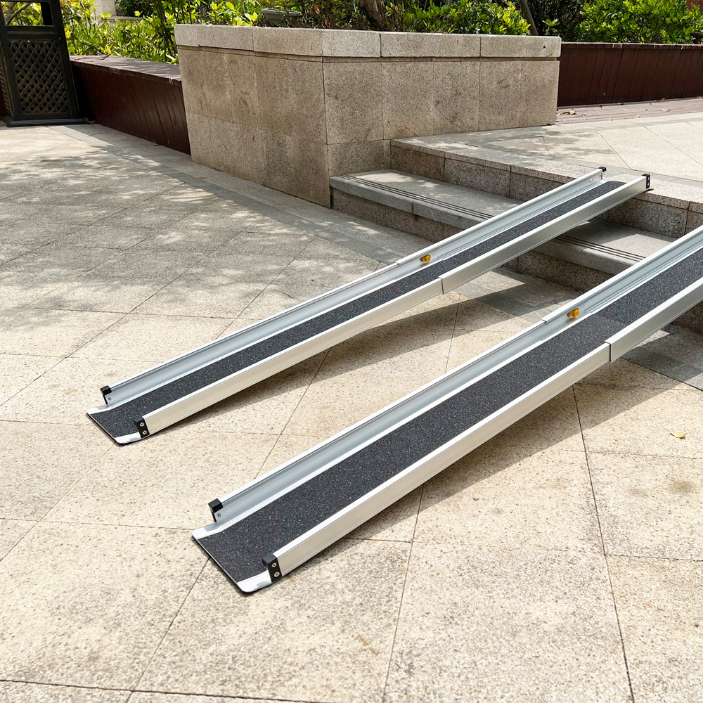 Eeeza 2FT/3FT/4FT/5FT Foldable Aluminum Alloy Wheelchair Ramp