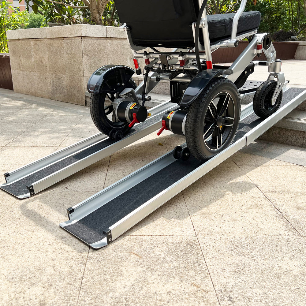 Eeeza 2FT/3FT/4FT/5FT Foldable Aluminum Alloy Wheelchair Ramp