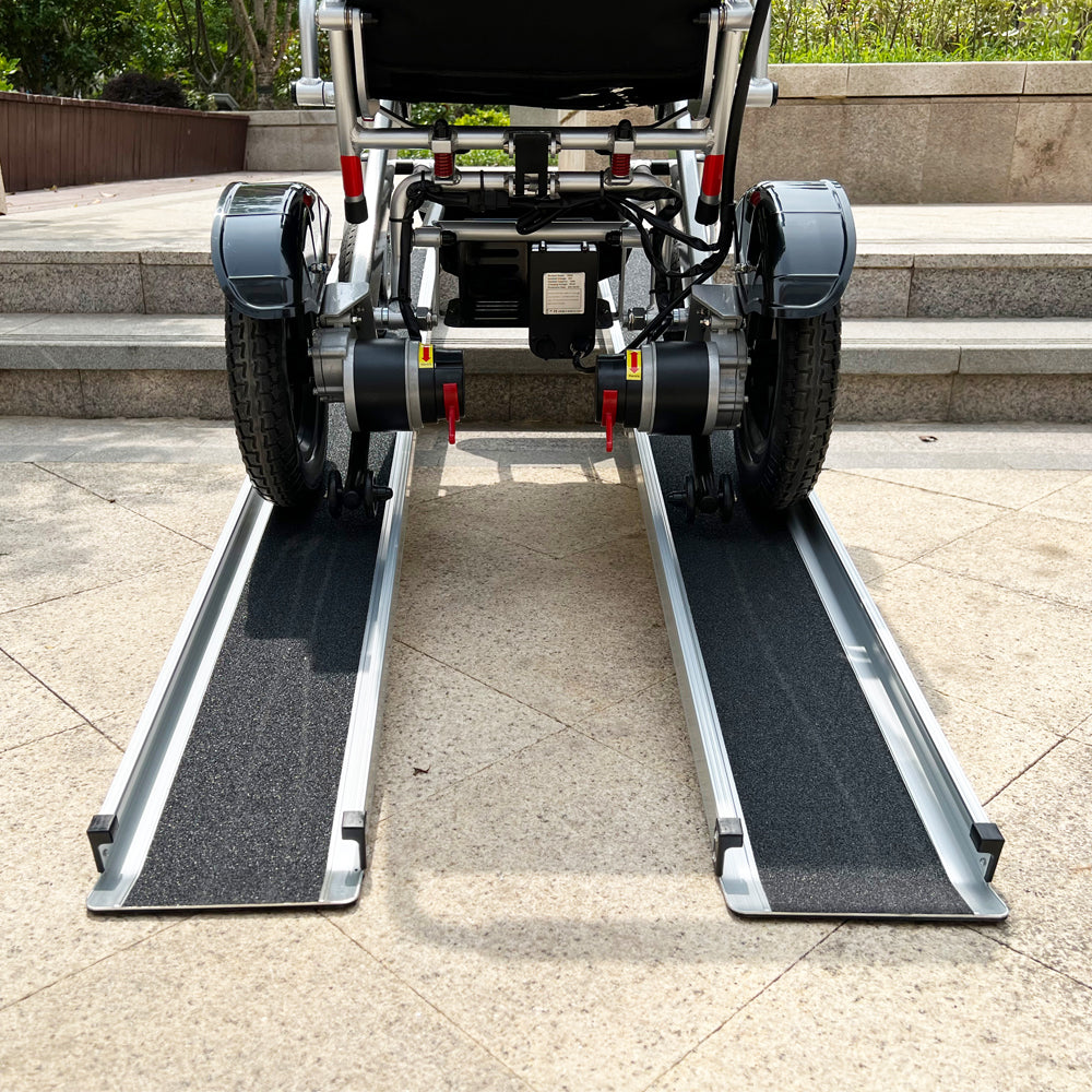 Eeeza 2FT/3FT/4FT/5FT Foldable Aluminum Alloy Wheelchair Ramp