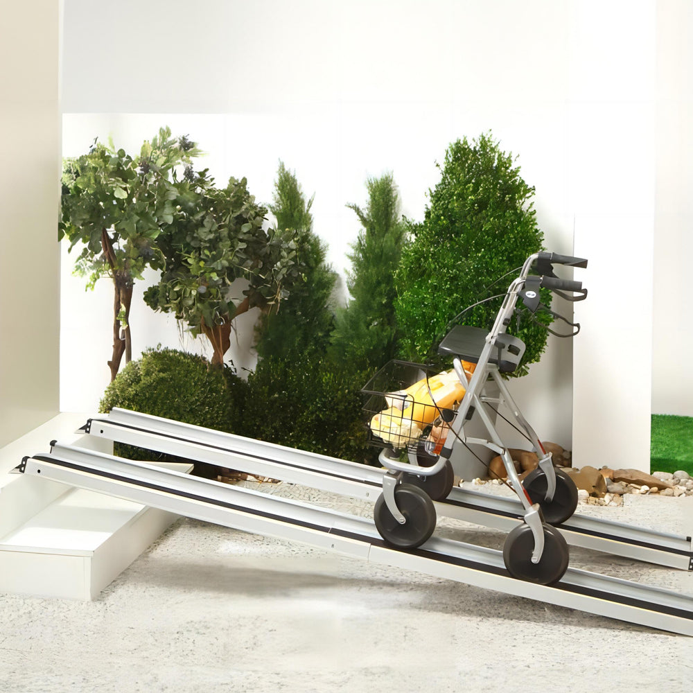 Eeeza 2FT/3FT/4FT/5FT Foldable Aluminum Alloy Wheelchair Ramp