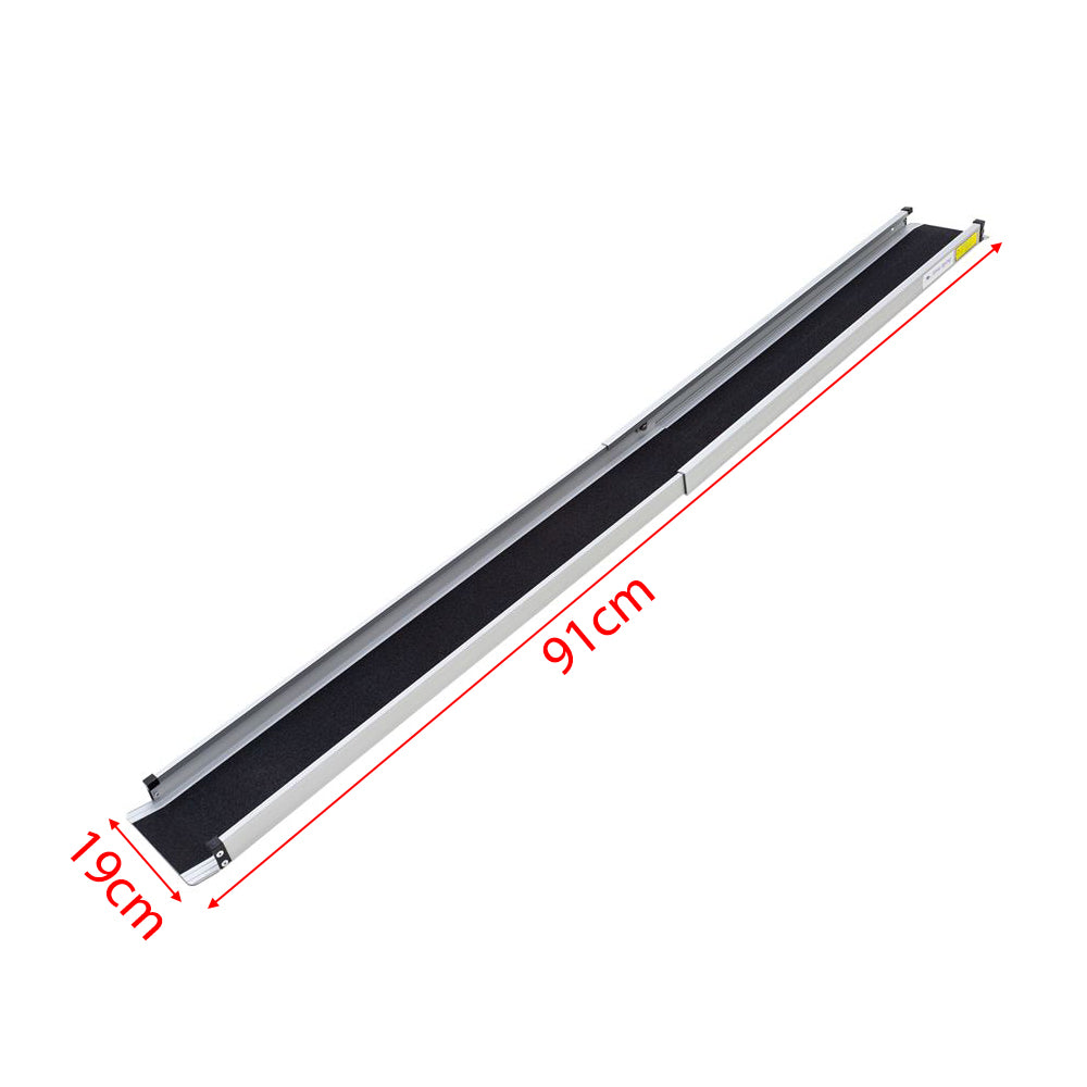 Eeeza 2FT/3FT/4FT/5FT Foldable Aluminum Alloy Wheelchair Ramp