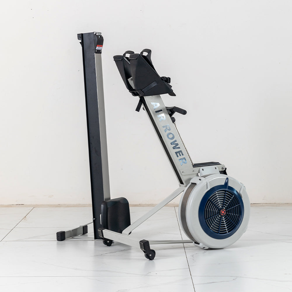 Eeeza Air Resistance Rowing Machine with 10-Level Wind Adjustment & LED Monitor