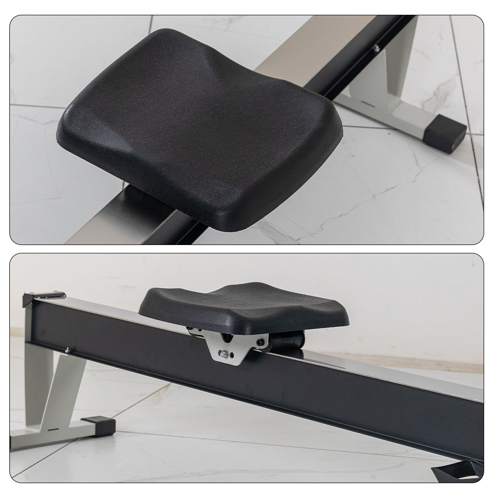 Eeeza Air Resistance Rowing Machine with 10-Level Wind Adjustment & LED Monitor