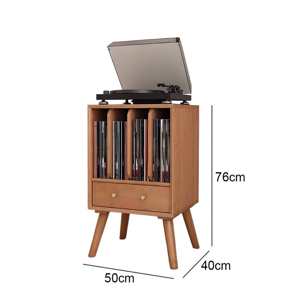 Eeeza Retro Minimalist Drawer Record Player Stand