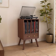 Eeeza Retro Minimalist Drawer Record Player Stand