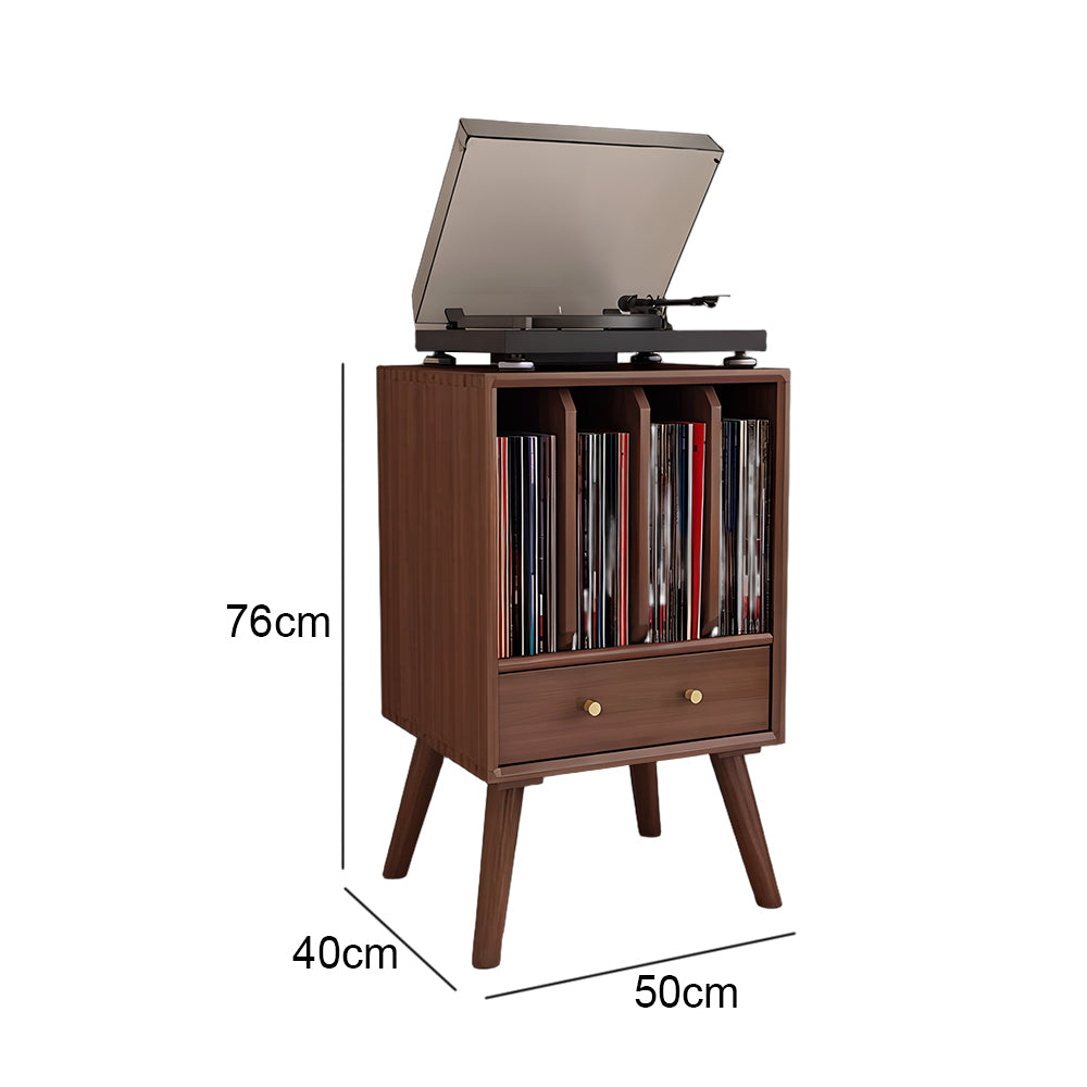 Eeeza Retro Minimalist Drawer Record Player Stand