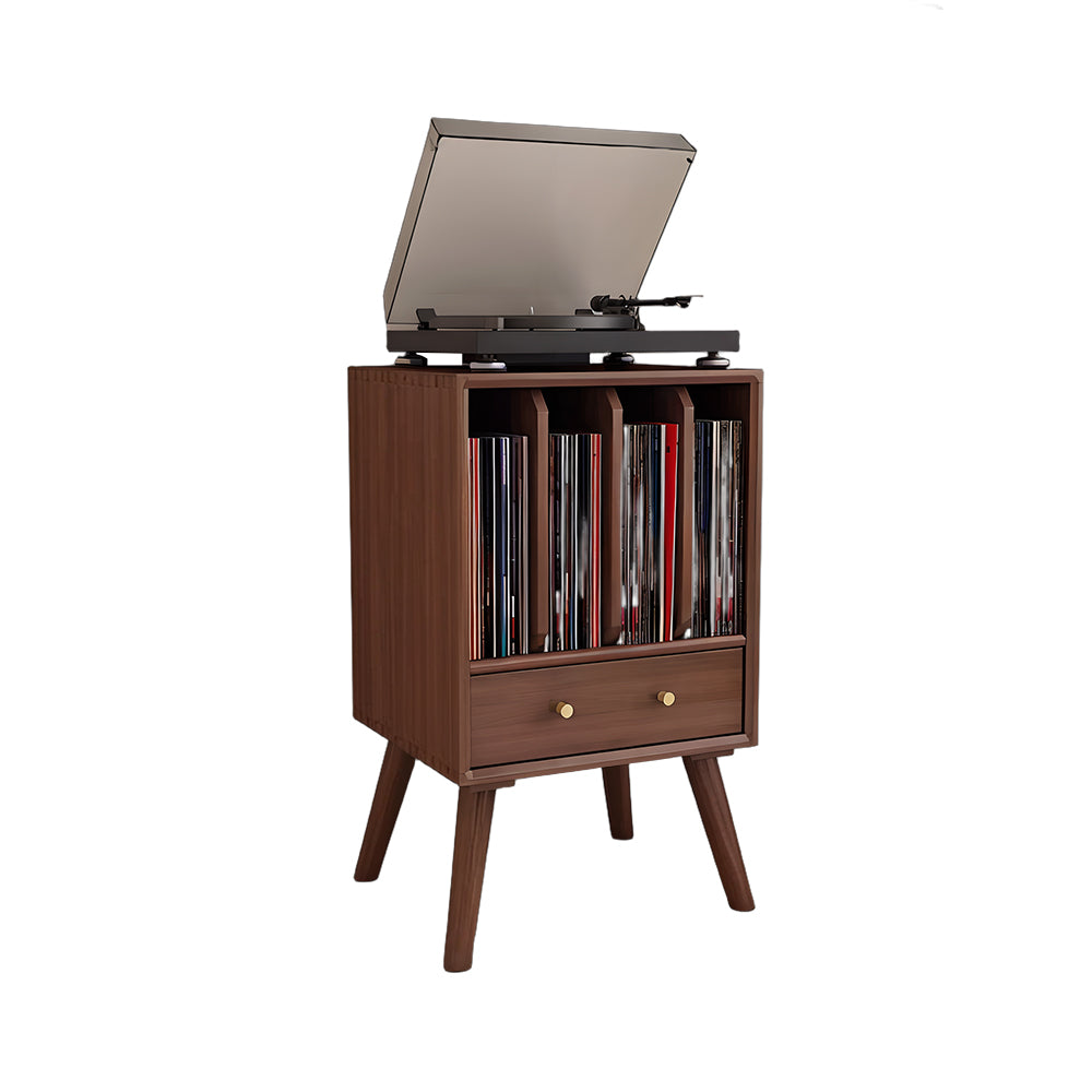 Eeeza Retro Minimalist Drawer Record Player Stand