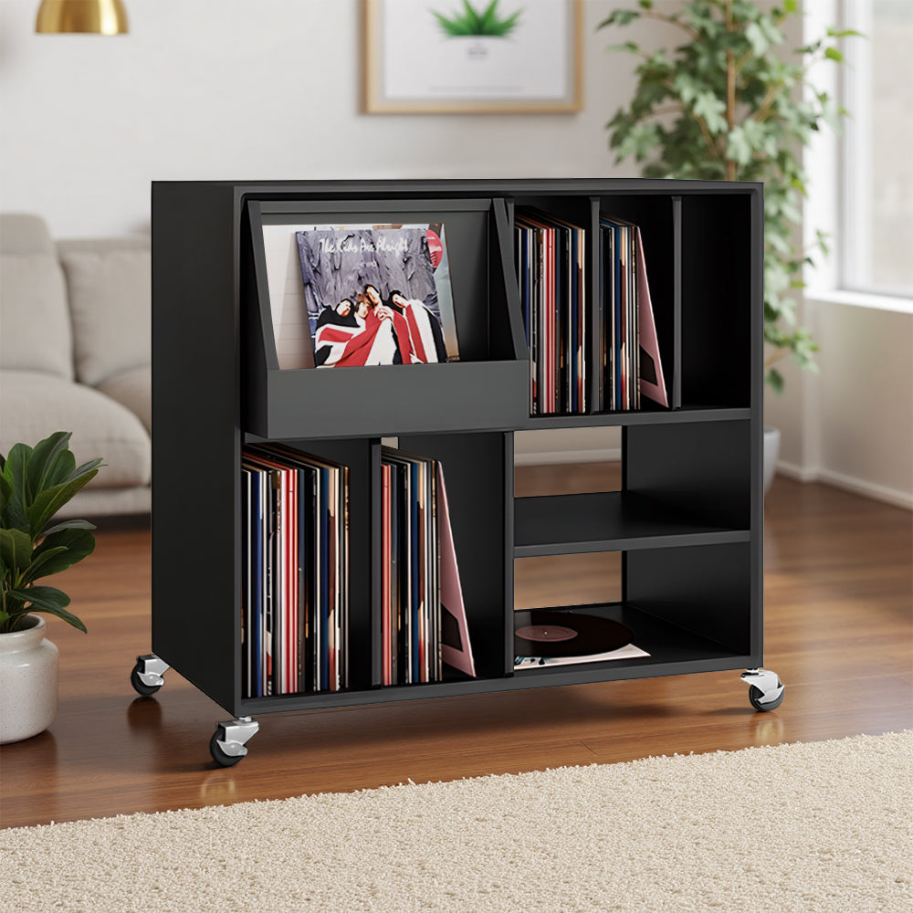 Eeeza Retro Mobile Multi-Storage Record Player Stand