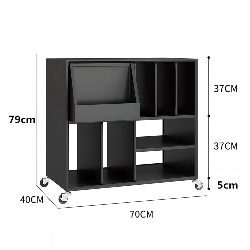 Eeeza Retro Mobile Multi-Storage Record Player Stand