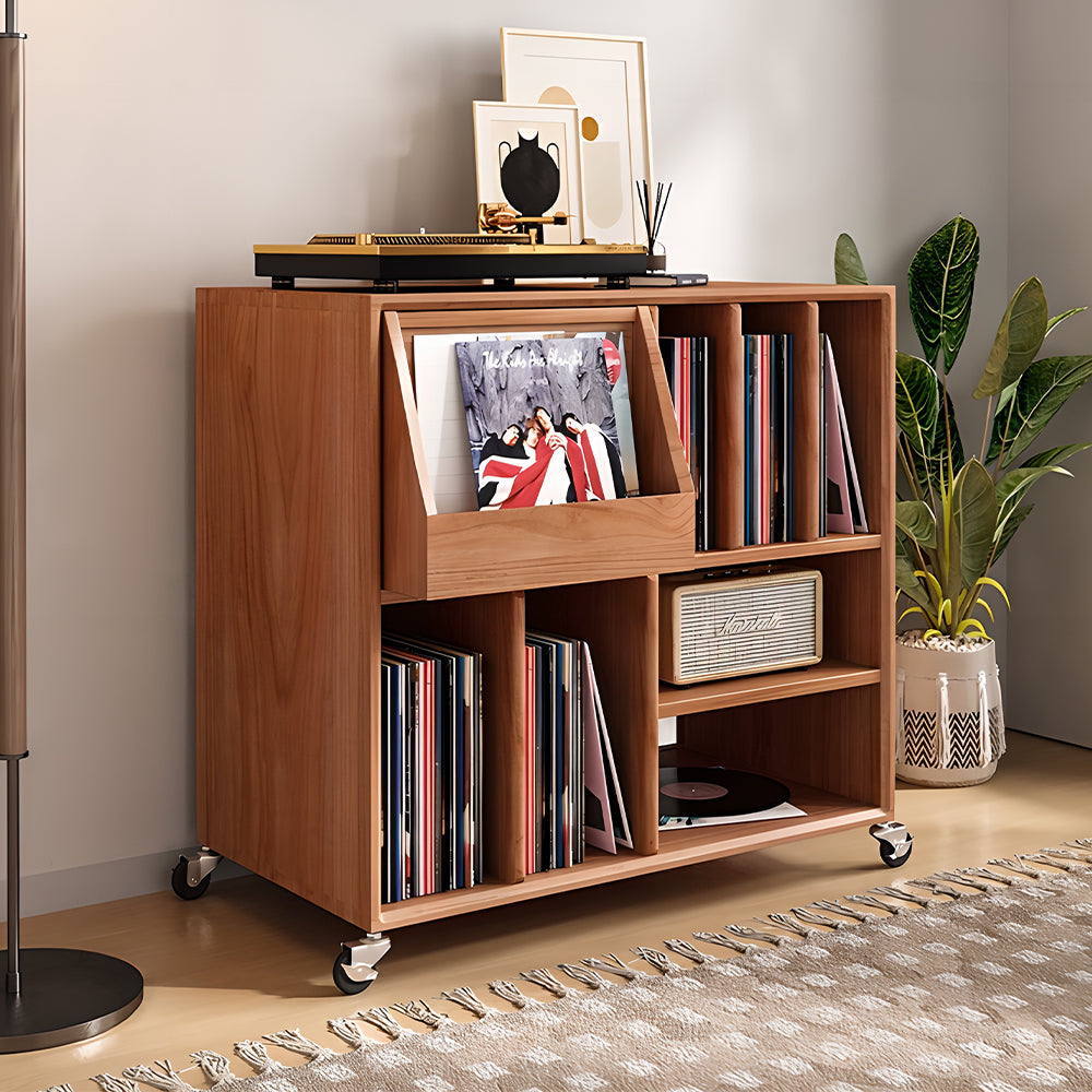 Eeeza Retro Mobile Multi-Storage Record Player Stand