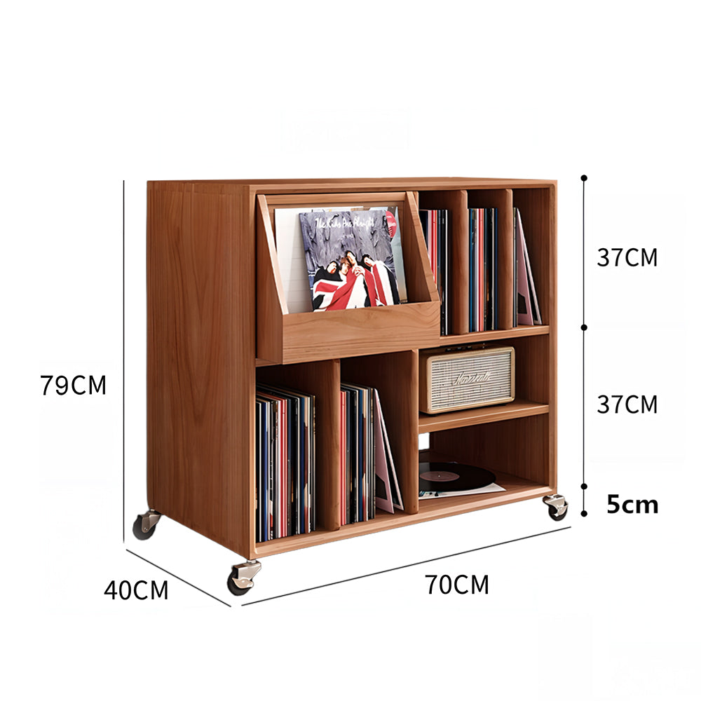Eeeza Retro Mobile Multi-Storage Record Player Stand