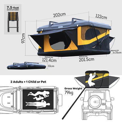 Eeeza Roof Top Tent With Mattress