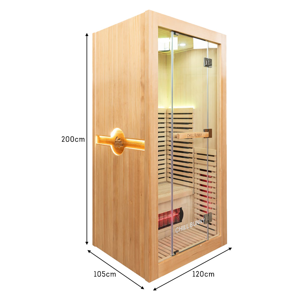 Eeeza 2-person Sauna Indoor Full Spectrum Infrared Sauna