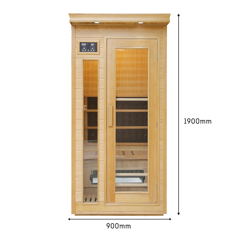 Eeeza 1-person/2-person Hemlock wood Indoor Sauna